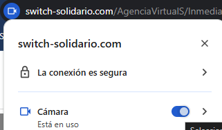 Permisos de cámara y micrófono